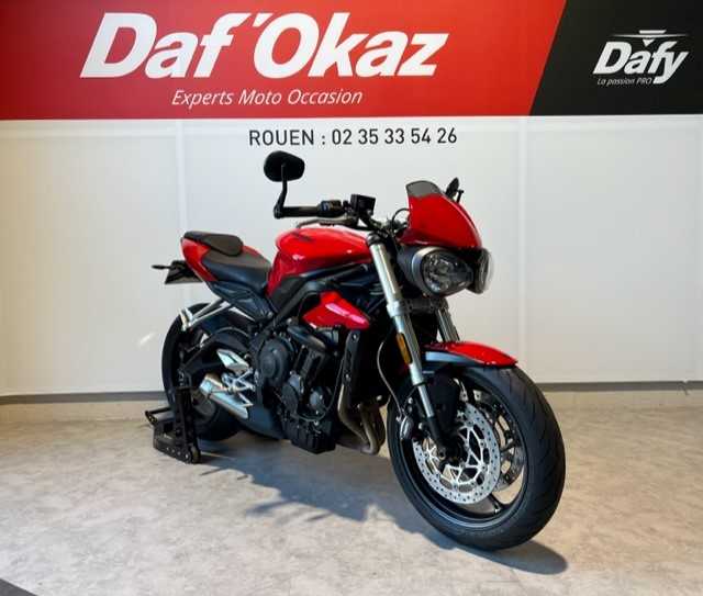 Triumph 660 Street Triple S (A2) 2019 HD vue 3/4 droite