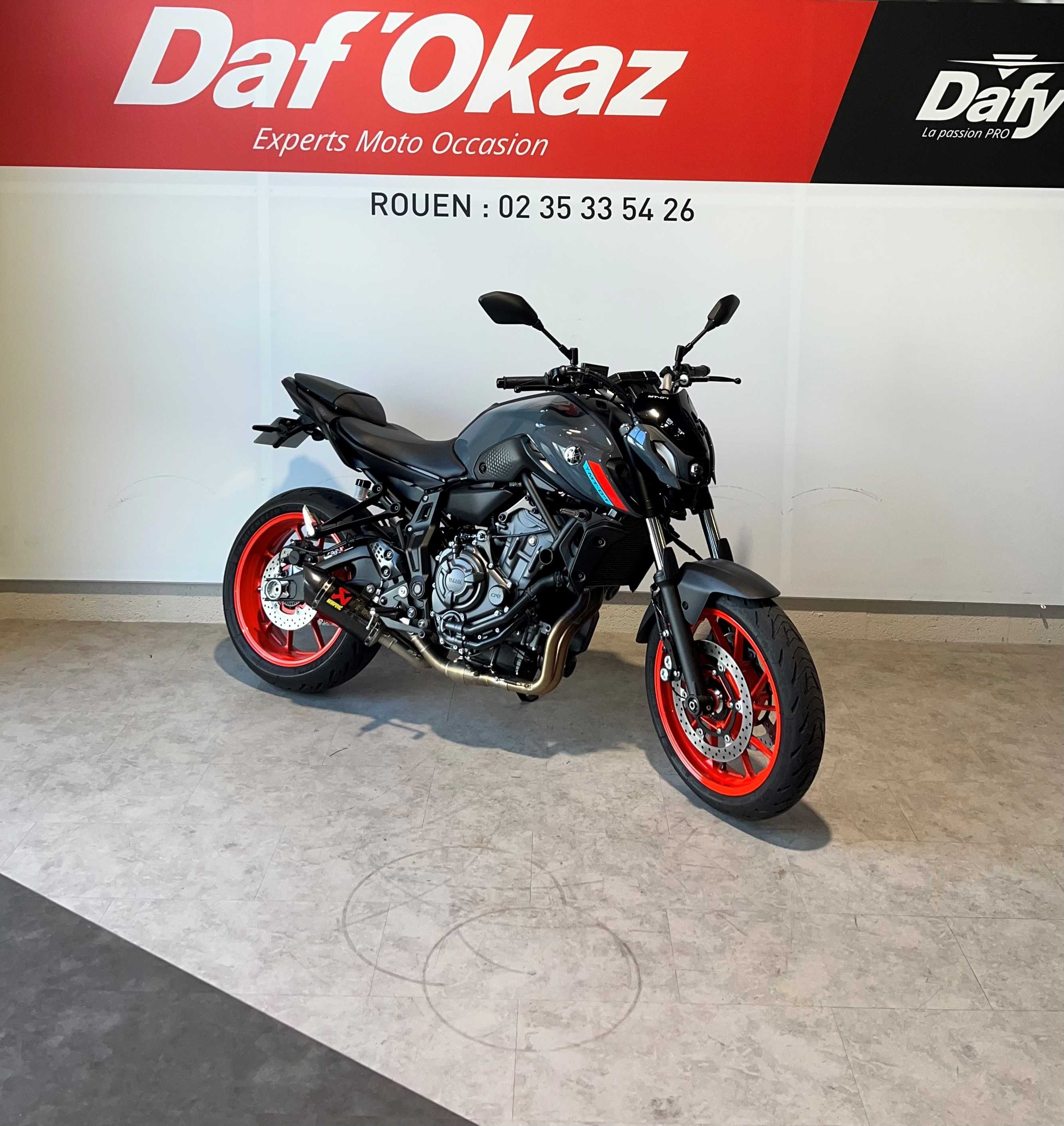 Yamaha MT-07 ABS 2021 HD vue 3/4 droite