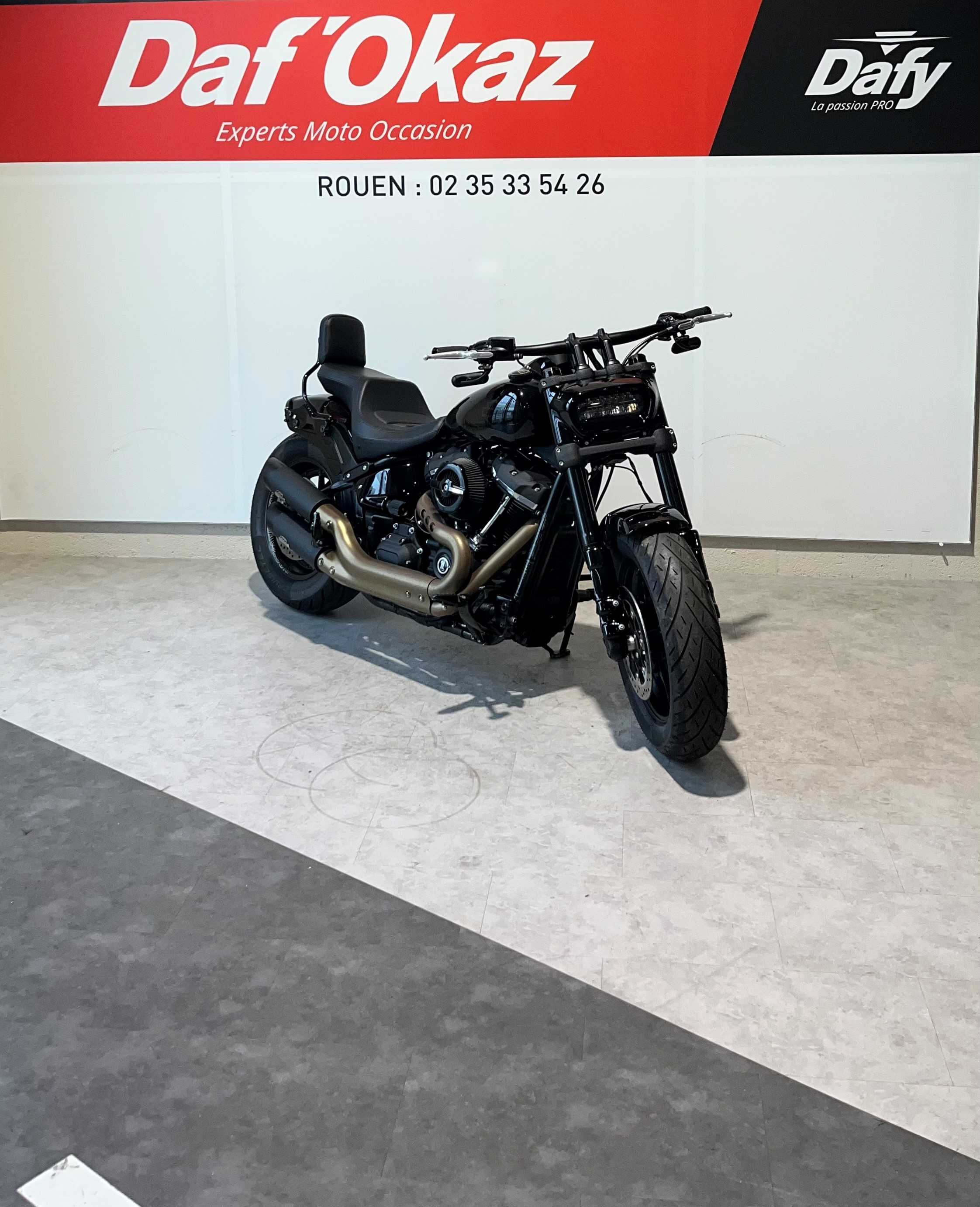 Harley-Davidson FAT BOB 107 2018 HD vue 3/4 droite