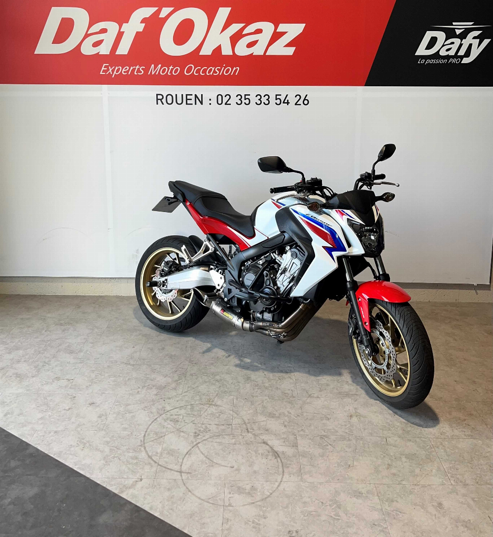 Honda CB 650 F ABS 2015 vue 3/4 droite