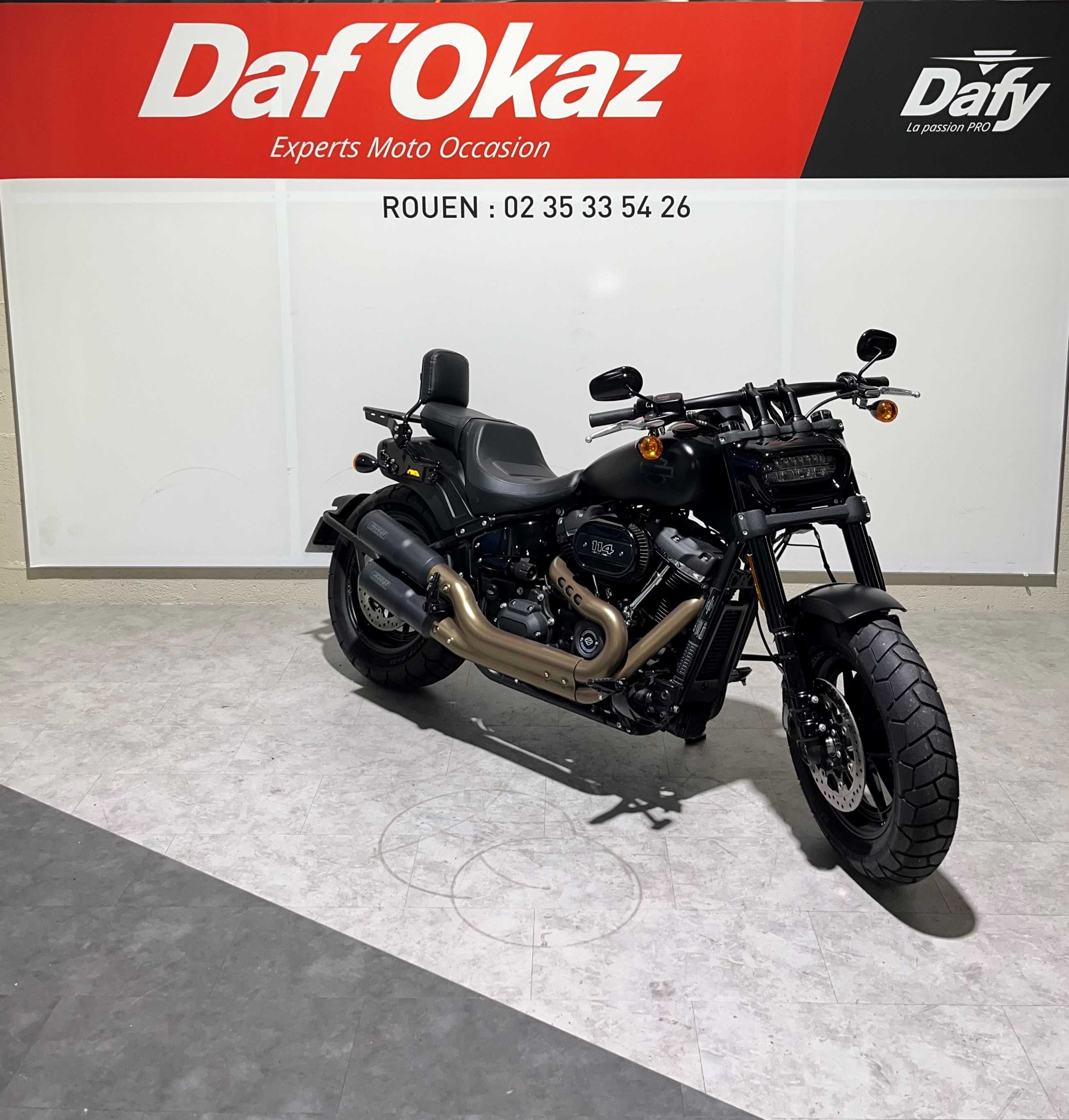 Harley-Davidson FAT BOB 114 114 2018 HD vue 3/4 droite